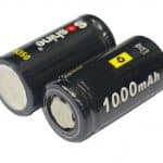 soshine 18350 li-ion uppladdningsbara batterier 1000mah 2-pack