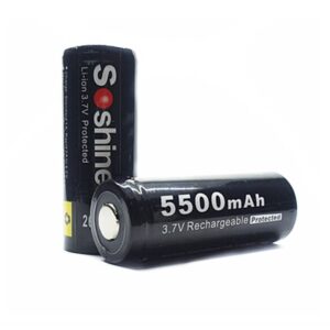 soshine 26650 li-ion batteri 5500mah 2-pack