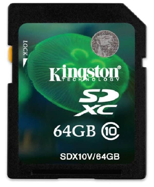 Minneskort SDXC CLASS10 64GB Kingston