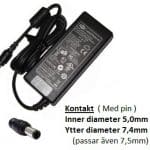 HP 19V 4.74A (7.4x5.0mm) Laddare