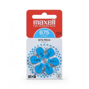 Maxell hörapparatsbatteri 675 blå 6-pack
