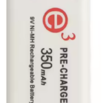 Förpackning av 9V Ni-MH uppladdningsbart batteri 350mAh – Perfekt för brandvarnare och trådlösa enheter.