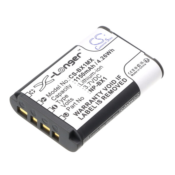 Ersättningsbatteri Sony NP-BX1 3.7V 1150mAh Li-ion för Cyber-shot, Action Cam och Handycam