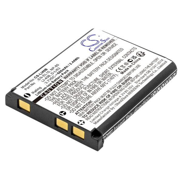 Ersättningsbatteri Olympus LI-40B och LI-42B 3.7V 660mAh – passar även Tevion SZ7/SZ8, Nikon, Fujifilm, Casio, Kodak