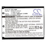 Ersättningsbatteri Olympus LI-40B och LI-42B 3.7V 660mAh – passar även Tevion SZ7/SZ8, Nikon, Fujifilm, Casio, Kodak
