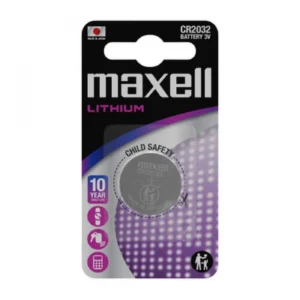 Maxell CR2032 litium knappcellsbatteri 3V för bilnyckel, klocka och fjärrkontroll