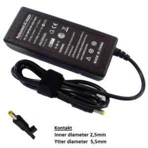 VIEWSONIC, GATEWAY, HP/COMPAQ m.fl. 12V 4A (5.5x2.5mm) Laddare