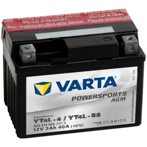 Varta Mc-batteri AGM YT4L-BS 12v 3Ah