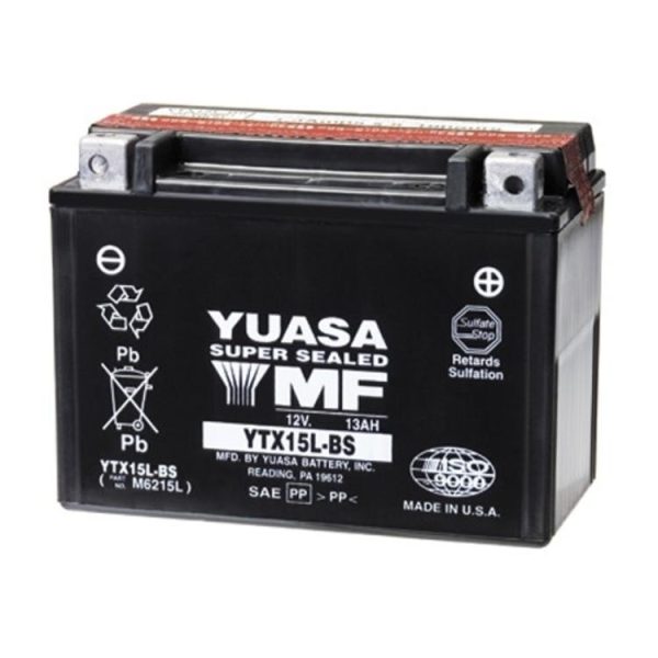 Yuasa Mc batteri  YTX15L-BS MF AGM 12v 13.7 Ah