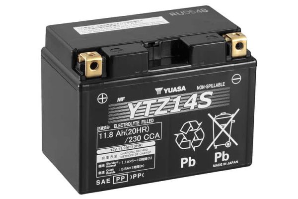 Yuasa Mc batteri YTZ14S Hög Effekt AGM 12v 11,8 Ah