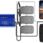 DJI Mavic 2 laddare med tre portar och fjärrkontroll – en effektiv laddningslösning för drönarbatterier