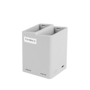 DJI Mini 3/4 laddare med dubbla portar – snabb och säker laddning för två batterier samtidigt