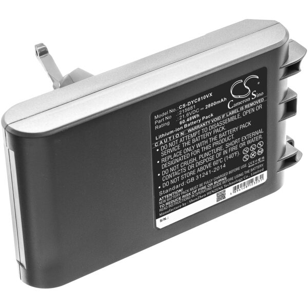 Dyson V8 batteri 21.6V 2800mAh Li-ion – ersättningsbatteri - Bild 2