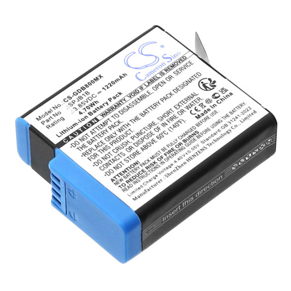 Ersättningsbatteri GoPro Hero 8, Hero 7, Hero 6 och Hero 5 Black 3.85V 1220mAh Li-ion