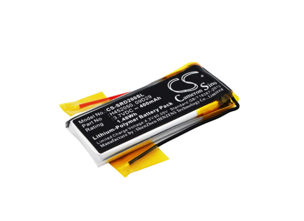 Ersättningsbatteri 3.7V 400mAh till Cardo Scala Rider Q2, TeamSet, Freecom 4+