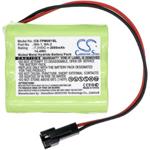 Ersättningsbatteri Tivoli Audio PAL / iPAL 7.2V 2000mAh Ni-MH – ersätter MA-1, MA-2, MA-3