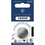 CR2330 litium knappcellsbatteri 3V i barnsäker förpackning