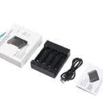 Soshine batteriladdare – 4-facks USB-laddare för AA, AAA, 14500, 10440