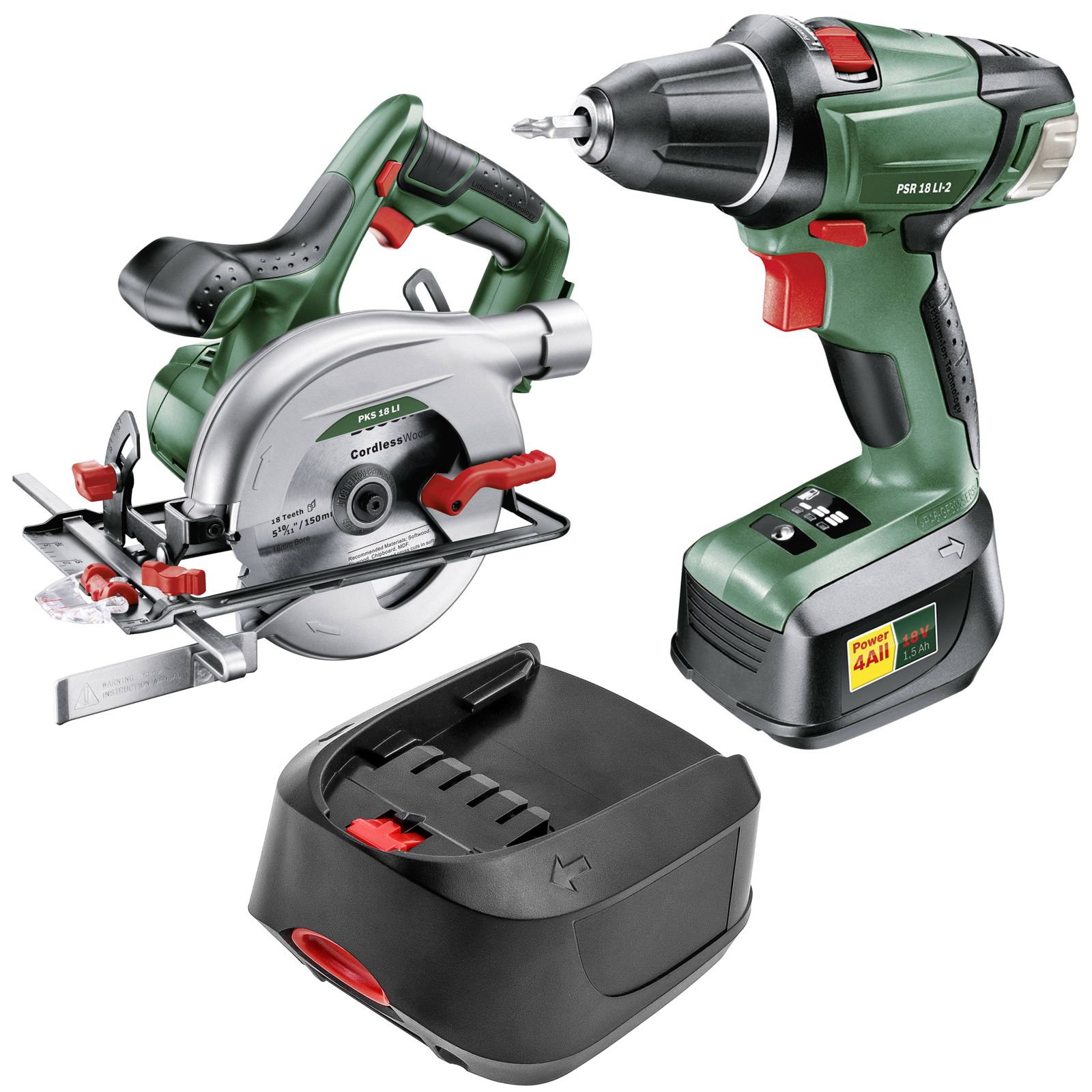 Bosch PSR 18 LI-2 batteri 18V 2000mAh Li-ion ersättningsbatteri