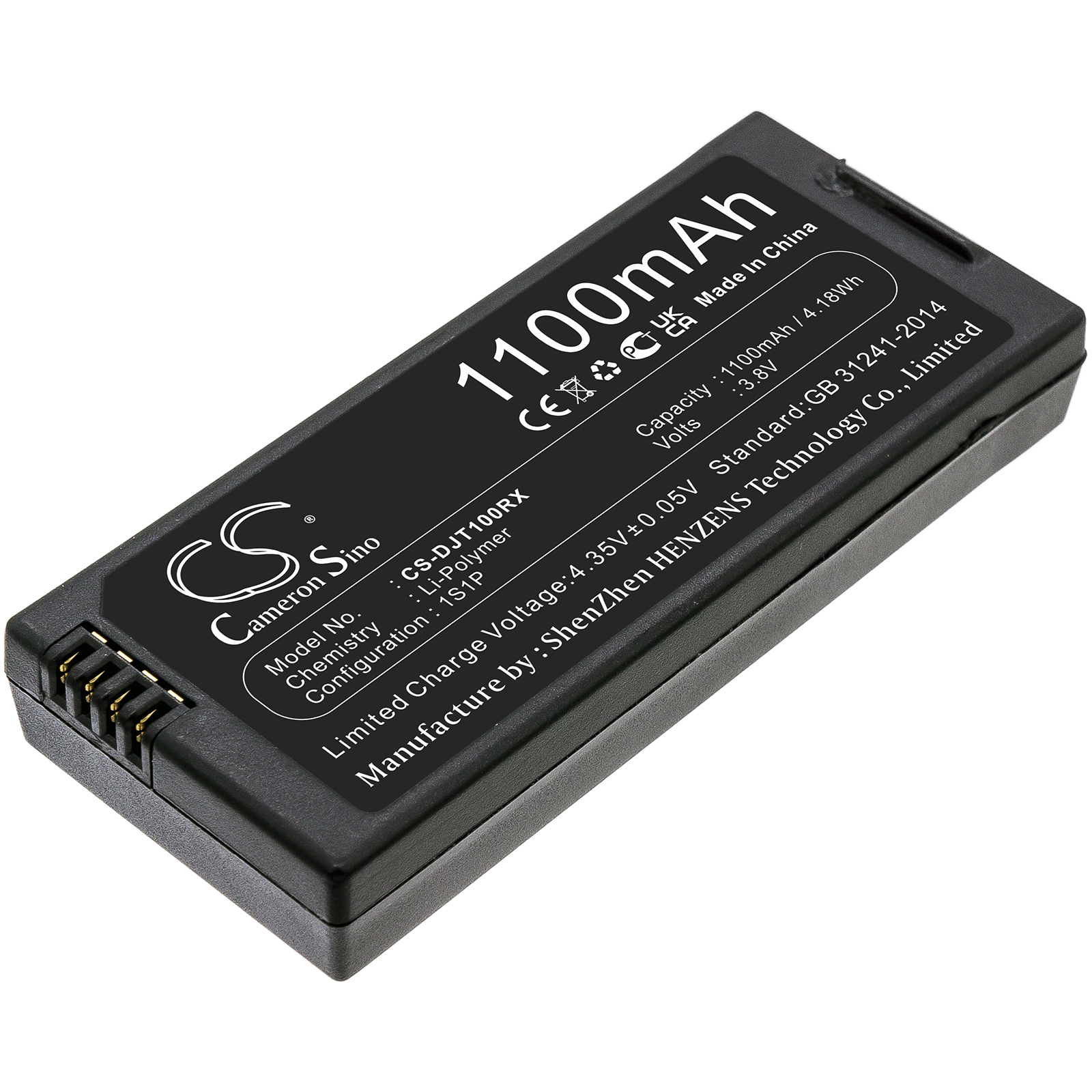 CELLONIC Batería Para DJI Tello Y T01 – 3.8V 1100mAh, Polímero De Litio De Alta Capacidad Y Larga Duración, Ideal Para Drones Y Modelismo