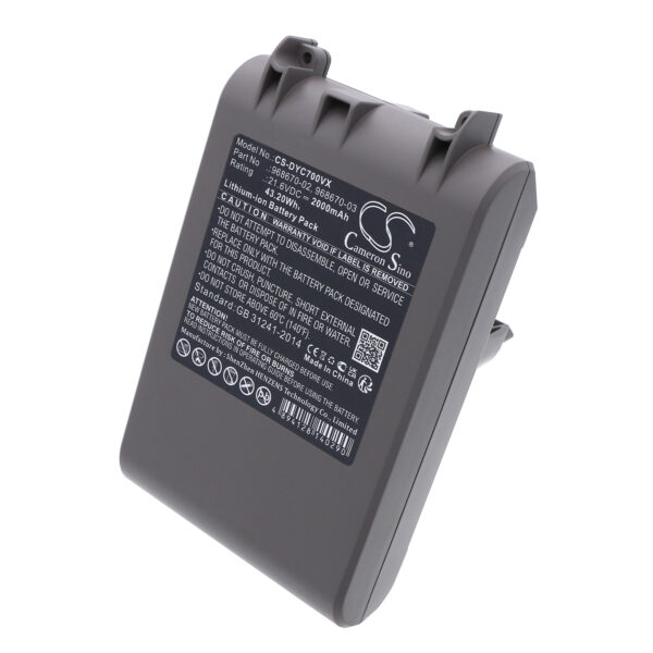 Batteri till Dyson V7 SV11 21,6V 2000mAh Li-ion ersätter 968670-02