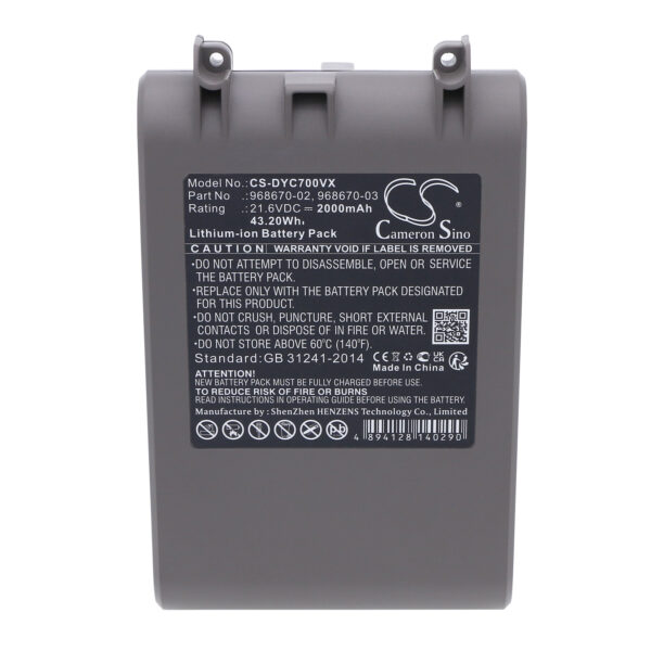 Batteri till Dyson V7 SV11 21,6V 2000mAh Li-ion ersätter 968670-02