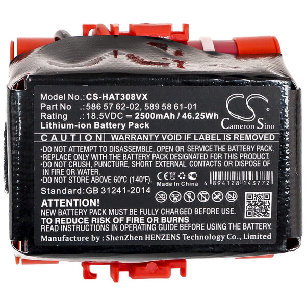 Batteri till Husqvarna Automower 105 305 308 18,5V 2500mAh Li-ion