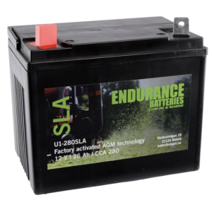Endurance trädgårdsbatteri 12V 26Ah AGM U1 för åkgräsklippare och trädgårdstraktor